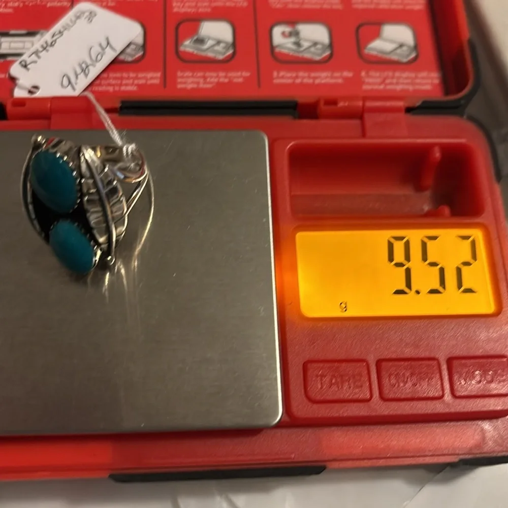 Turquoise sterling silver ring size 8 - Picture 8 of 8